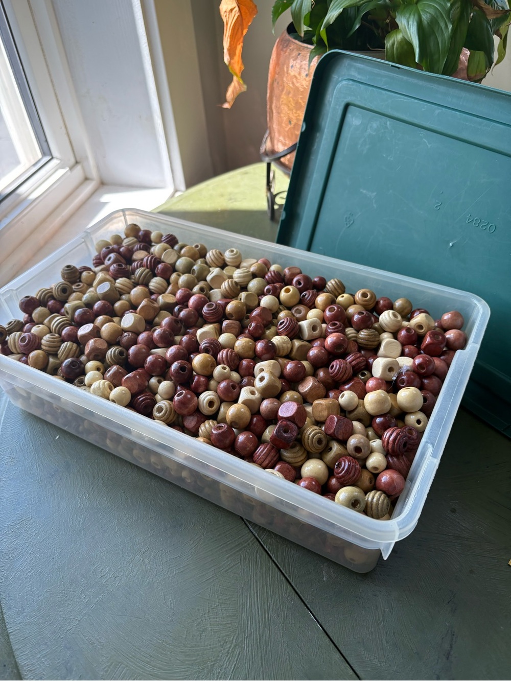 Box of Wooden Beads